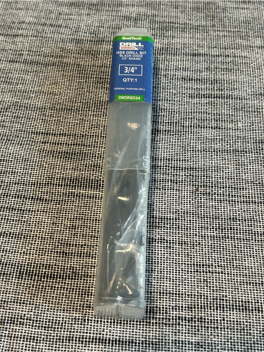 Drill America 3/4” HSS Drill Bit Black Oxide 1/2" Shank Drill Bit DWDRSD3/4 New